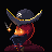 Cinderjaw, a red-faced pirate captain with glowing ember eyes and a skull hat